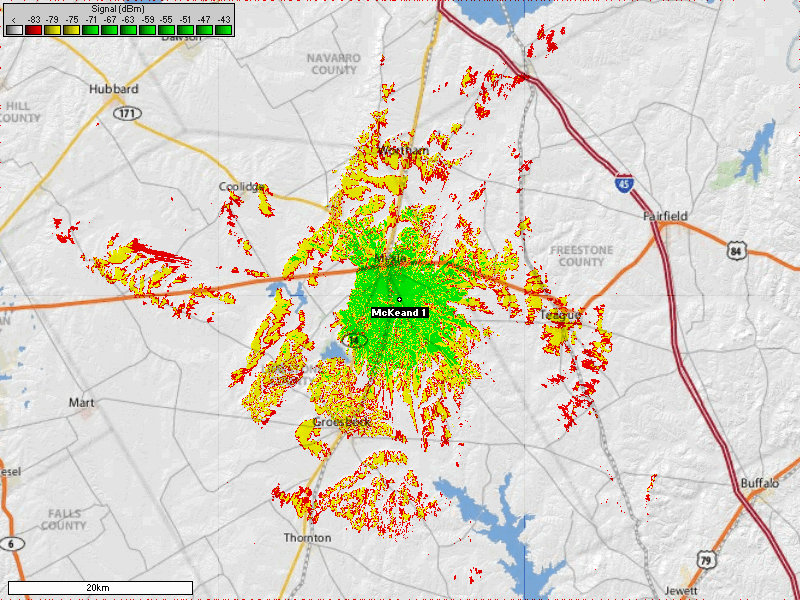 Dragonfly-WISP.net expected coverage